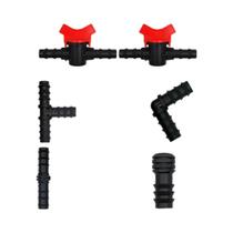 Kit de Irrigação por Gotejamento de 1/2 Polegada - 34 Peças com Conectores em T, Cotovelo e Reto Kit de Irrigação por Gotejamento de 1/2 Polegada - 34 Peças com Conectores em T, Cotovelo e Reto