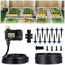 Kit de Irrigação por Gotejamento HIRALIY 15 m Tubulação com Timer e 12 Gotejadores Kit de Irrigação por Gotejamento HIRALIY 15 m Tubulação com Timer e 12 Gotejadores
