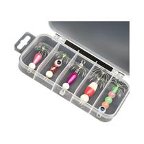 Kit De Iscas Artificiais Luminosas ANFS Para Pesca De Lulas E Chocos Com Caixa De Pesca - 2 Ou 5