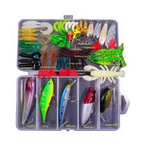 Kit De Iscas De Pesca Com 18-390 Peças, Conjunto De Iscas Macias E Duras, Minnow, Jig, Colher,