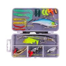 Kit De Iscas De Pesca Com 18-390 Peças, Conjunto De Iscas Macias E Duras, Minnow, Jig, Colher,