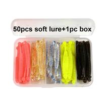 Kit De Iscas De Plástico Macio Micro Flutuante De 42mm, 50 Peças, Isca Para Pesca De Truta Em Água Kit De Iscas De Plástico Macio Micro Flutuante De 42mm, 50 Peças, Isca Para Pesca De Truta Em Água