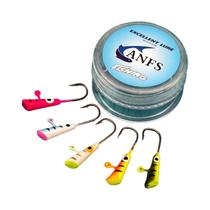 Kit De Iscas Para Pesca No Gelo 5pcs/40pcs ANFS Para Crappie, Bass E Walleye