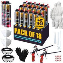 Kit de Isolamento com Espuma Expansiva Y'allCanDiy 18 Unidades 750 ml Kit de Isolamento com Espuma Expansiva Y'allCanDiy 18 Unidades 750 ml