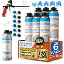 Kit de isolamento de espuma em spray Adhesive Guru 6x970ml com limpador Kit de isolamento de espuma em spray Adhesive Guru 6x970ml com limpador