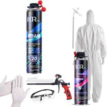 Kit de isolamento de espuma em spray ixirpro, selante expansível de 750 ml
