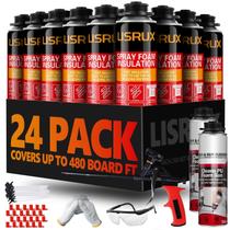 Kit de isolamento de espuma em spray LISRUX Versatile 480 pés³ com pistola e limpador
