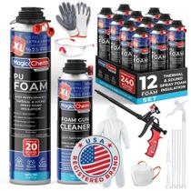 Kit de isolamento de espuma em spray Magic Chems 750 ml (pacote com 12) Kit de isolamento de espuma em spray Magic Chems 750 ml (pacote com 12)