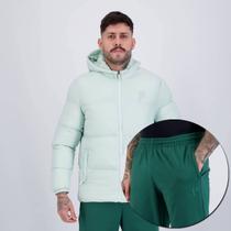 Kit de Jaqueta Puffer e Calça Moletom Palmeiras Verde