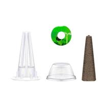 Kit De Jardim Hidropônico Com 120 Peças, Cestos De Cultivo, Tampas Transparentes, Esponjas E