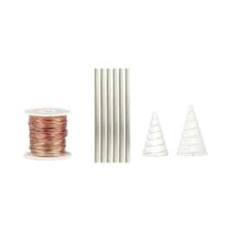 Kit De Jardinagem Eletrocultural Com Fio De Cobre Puro 99,9% De 65 Pés E Gabarito Para Enrolamento