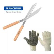 Kit De Jardinagem Tesoura De Cortar Grama Com Luvas Pigmenta Kit De Jardinagem Tesoura De Cortar Grama Com Luvas Pigmenta
