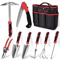 Kit de Jardinagem WisaKey de 9 Peças em Aço Inoxidável Vermelho Kit de Jardinagem WisaKey de 9 Peças em Aço Inoxidável Vermelho