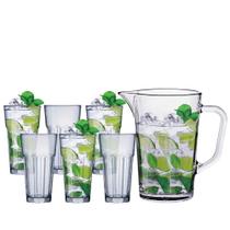 Kit de Jarra e Copos de Vidro Maxim Para Água e Suco 1200ml 7 Pcs Ruvolo