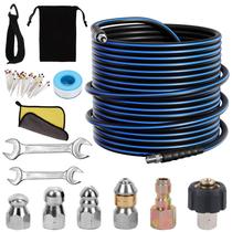 Kit de jato de esgoto AMOPRO 100FT 5800PSI 1/4" Mangueira NPT Kit de jato de esgoto AMOPRO 100FT 5800PSI 1/4" Mangueira NPT