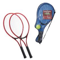 Kit De Jogo Com 2 Raquetes 1 Bola E Bolsa Esporte Cor Vermelho Kit De Jogo Com 2 Raquetes 1 Bola E Bolsa Esporte Cor Vermelho