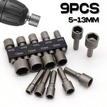 Kit de Jogo de Bits Soquete Canhão para Parafusadeira 5 A 13mm Kit de Jogo de Bits Soquete Canhão para Parafusadeira 5 A 13mm