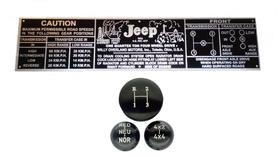 Kit de jogo de bola de câmbio 3 marchas 4x4 red com indicação preta + plaqueta jeep willys cj3 cj3b cj5