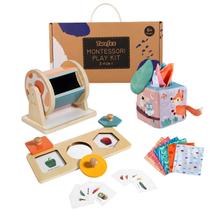 Kit de jogo Montessori Toys Twefex 3 em 1 de 6 a 12 meses com tambor