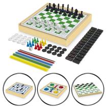 kit de Jogos 6 em 1, Xadrez, damas, Ludo, Dominó e outros kit de Jogos 6 em 1, Xadrez, damas, Ludo, Dominó e outros