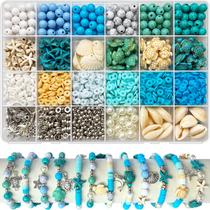 Kit de joias Craft Beads JJZxWish Summer Ocean Beach, 1860 unidades Kit de joias Craft Beads JJZxWish Summer Ocean Beach, 1860 unidades