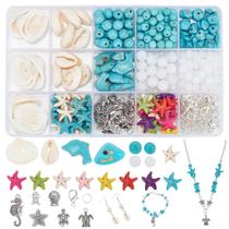 Kit de joias PH PandaHall Ocean Theme, 406 peças, conjunto de miçangas