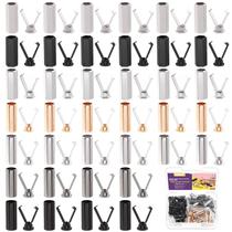 Kit de Juego de 55 Piezas de Puntas para Cordones de Zapato de Aleación Metálica Swpeet