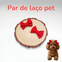 Kit de laço para Cachorro bolinhas douradas - 2 unidades