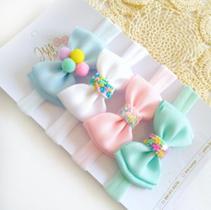 Kit de Laços para Bebê Candy Colors