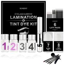 Kit de Laminação de Sobrancelhas e Cílios SUNSENT Black - Efeito Lifting de 12 Semanas
