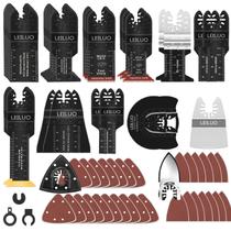 Kit de lâminas de ferramentas oscilantes LEILUO 116 unidades para DeWalt Makita