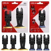 Kit de lâminas multiferramentas KELIN Carbide Titanium, 6 unidades com estojo