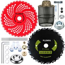 Kit de Lâminas para Roçadeira PLUMIA 9" 20D e 36D com Adaptador Universal Kit de Lâminas para Roçadeira PLUMIA 9" 20D e 36D com Adaptador Universal