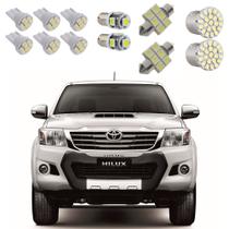 Kit De Lampada Led Hilux 10-14 Teto Placa Ré