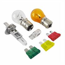 Kit de Lâmpadas H1 Farol Luz Baixa Freio Seta Ré Fusivel 7 Peças Hella Kit de Lâmpadas H1 Farol Luz Baixa Freio Seta Ré Fusivel 7 Peças Hella