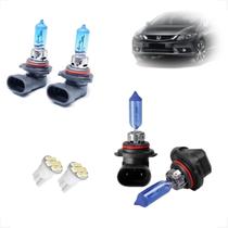Kit de Lâmpadas Halógena Super Branca Farol Baixo H11 e Alto HB3 para Honda Civic 2012 até 2020