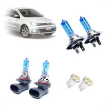 Kit de Lâmpadas Halógena Super Branca Farol Baixo H7 e Milha H11 para Voyage G6 2015 2016