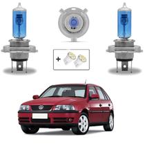 Kit de Lâmpadas Halógena Super Branca H4 Farol Simples Alto e Baixo Gol G3 2000 2001 2002 2003 2004 2005