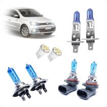 Kit de Lâmpadas Halógena Super Branca H7 H1 H11 Farol Alto Baixo e Milha Voyage G6 2015 2016