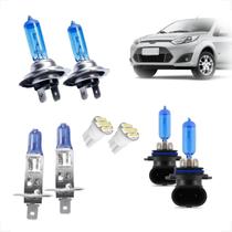 Kit de Lâmpadas Halógena Super Branca H7 H1 HB4 Farol Baixo Alto e Milha Fiesta 2007 2008 2009 2010 Kit de Lâmpadas Halógena Super Branca H7 H1 HB4 Farol Baixo Alto e Milha Fiesta 2007 2008 2009 2010