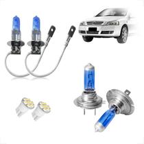 Kit de Lâmpadas Halógena Super Branca H7 H3 Farol Baixo e Milha Astra para 2003 a 2012