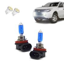 Kit de Lâmpadas Halógena Super Brancas Farol de Milha H11 para L200 TRITON Foco Simples 2008 até 2016