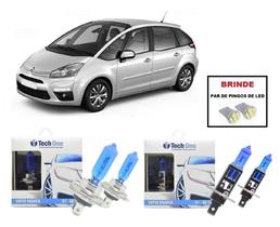 Kit de Lampadas Halogenas Modelo Super Branca Farol Alto/Baixo para Citroen C4 Picasso 2008 a 2013 Kit de Lampadas Halogenas Modelo Super Branca Farol Alto/Baixo para Citroen C4 Picasso 2008 a 2013