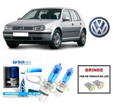 Kit de Lampadas Halogenas Modelo Super Branca Farol Alto/Baixo Volkswagen Golf Antigo 1991 a 1998