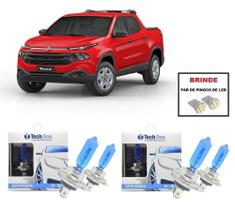 Kit de Lampadas Halogenas Modelo Super Branca Farol Alto e Baixo Fiat Toro ano 2016 a 2020 Kit de Lampadas Halogenas Modelo Super Branca Farol Alto e Baixo Fiat Toro ano 2016 a 2020