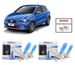 Kit de Lampadas Halogenas Modelo Super Branca para Farol Alto/Baixo Fiat Argo ano 2017 a 2020