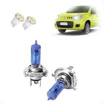 Kit de Lâmpadas Halógenas Super Branca Farol Alto e Baixo H4 Fiat Uno 2011 2012 2013 2014 Kit de Lâmpadas Halógenas Super Branca Farol Alto e Baixo H4 Fiat Uno 2011 2012 2013 2014
