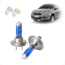 Kit de Lâmpadas Halógenas Super Branca Farol Baixo H7 para Grand Siena 2013 2014 2015 2016 2017
