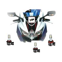 Kit De Lâmpadas LED Brancas 9600LM Para Farol De Moto, Luzes De Posição De Alta E Baixa Intensidade Kit De Lâmpadas LED Brancas 9600LM Para Farol De Moto, Luzes De Posição De Alta E Baixa Intensidade