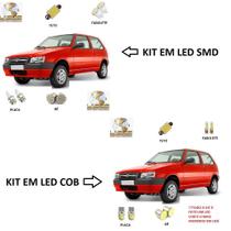 Kit de Lâmpadas LED para Fiat Uno Mille Way Fire Strada - 12V, Alta Luminosidade, Baixo Consumo Kit de Lâmpadas LED para Fiat Uno Mille Way Fire Strada - 12V, Alta Luminosidade, Baixo Consumo
